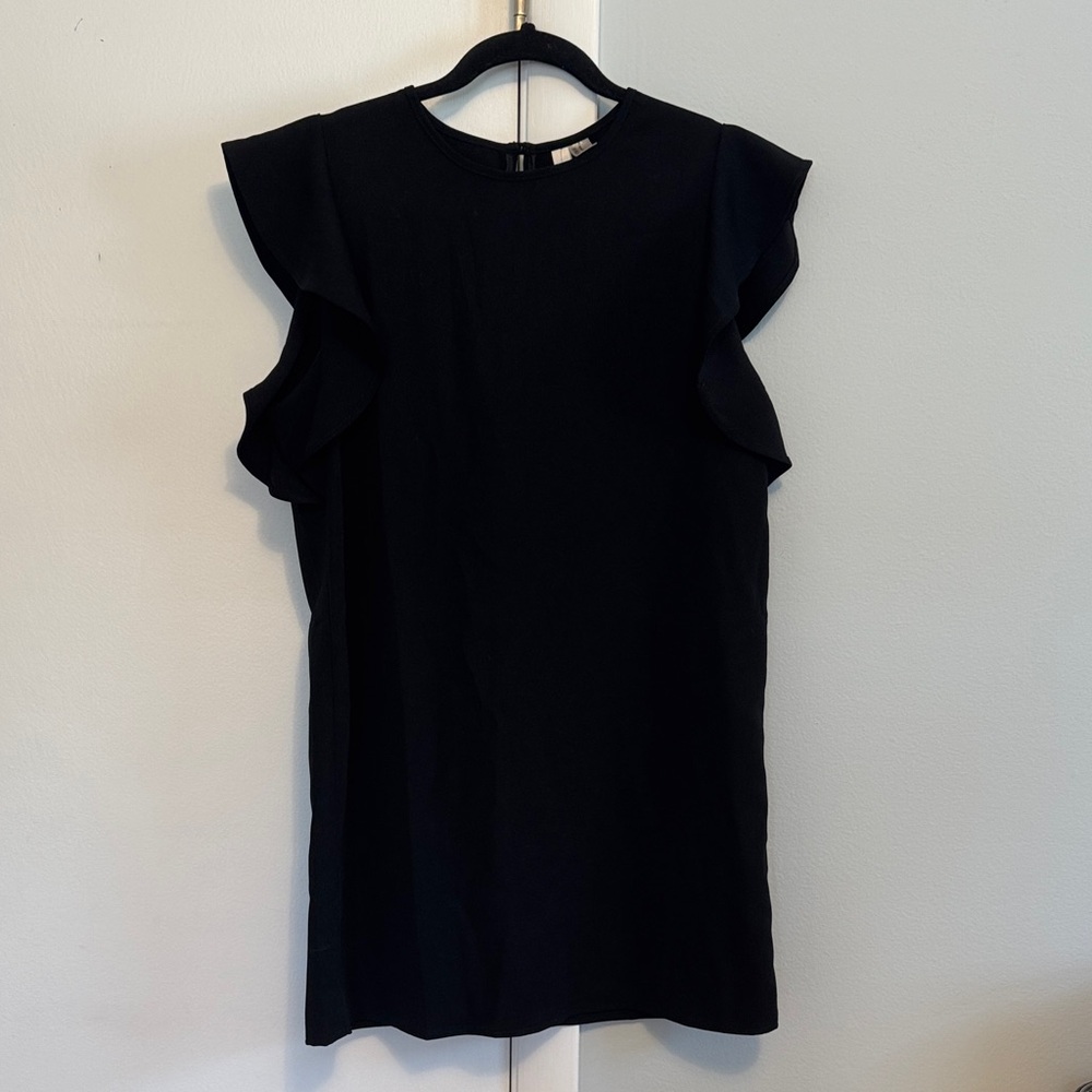 Black Ruffle Sleeve Mini dress